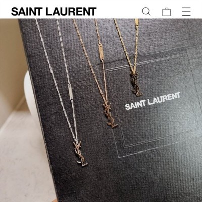 (국내배송) 세인트로랑 YSL 로고 목걸이