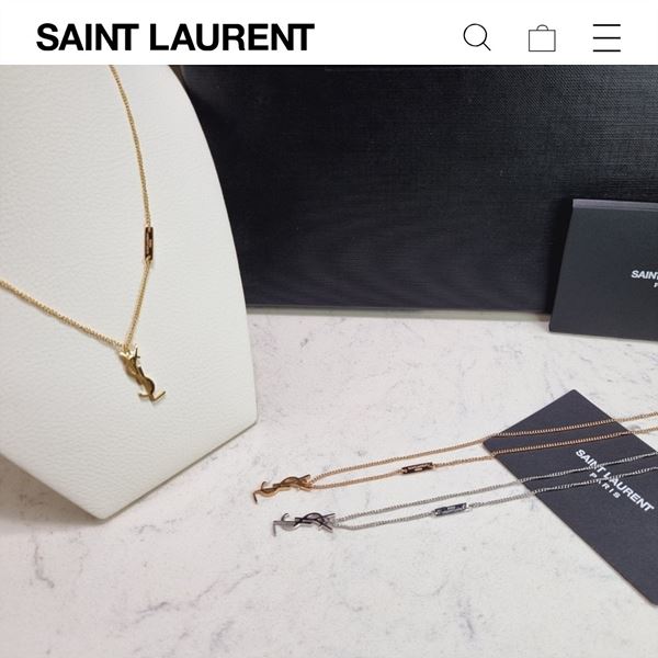 (국내배송) 세인트로랑 YSL 로고 목걸이