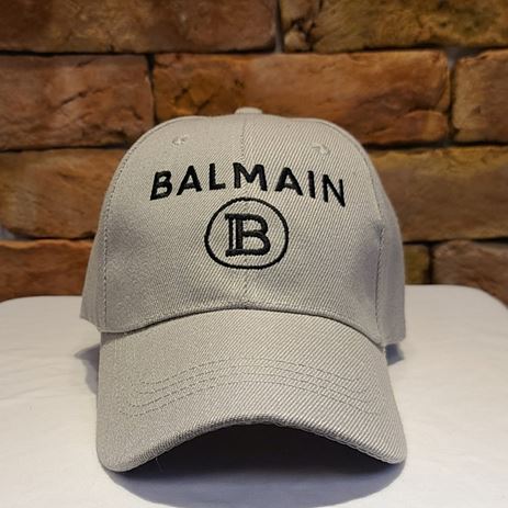 (국내배송) 발망 로고 코튼 볼캡 (BALMAIN Logo Baseball Cap) (그레이)