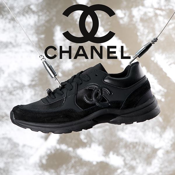 샤넬 [Chanel] 뉴라인 CC로고 나일론 스웨이드 러닝 트레이너