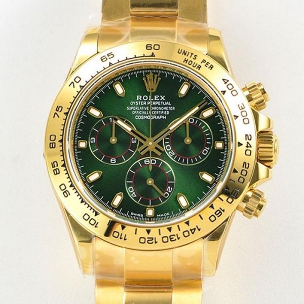 V3버전 로렉스(ROLEX)데이토나 옐로우골드 그린 904L 풀카피 4130 무브먼트