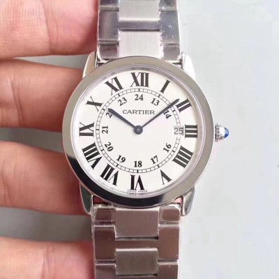 까르띠에 롱드솔로 화이트 Ronde Solo de Cartier 36mm K11