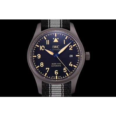 아이더블유씨(IWC)마크18 헤리티지 티타늄 블랙다이얼 블랙앤그레이나일론스트랩 IW327006