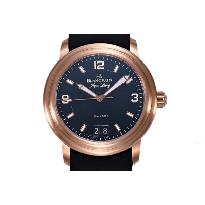 블랑팡(BLANCPAIN)르망 빅데이트 2850B 로즈골드 블랙다이얼 러버스트랩