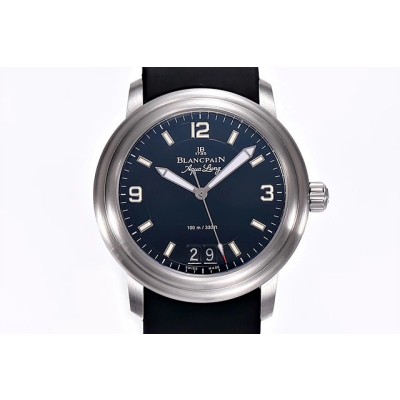 블랑팡(BLANCPAIN)르망 빅데이트 2850B 스틸 블랙다이얼 러버스트랩