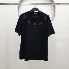 (국내배송) 크롬하츠 23 SS CHROME HEARTS 스틸로고 레더패치 티셔츠