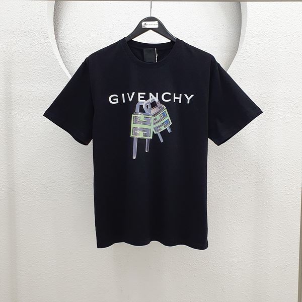 (국내배송) 지방시 23 SS GIVENCHY PADLOCK 로고 프린팅 티셔츠